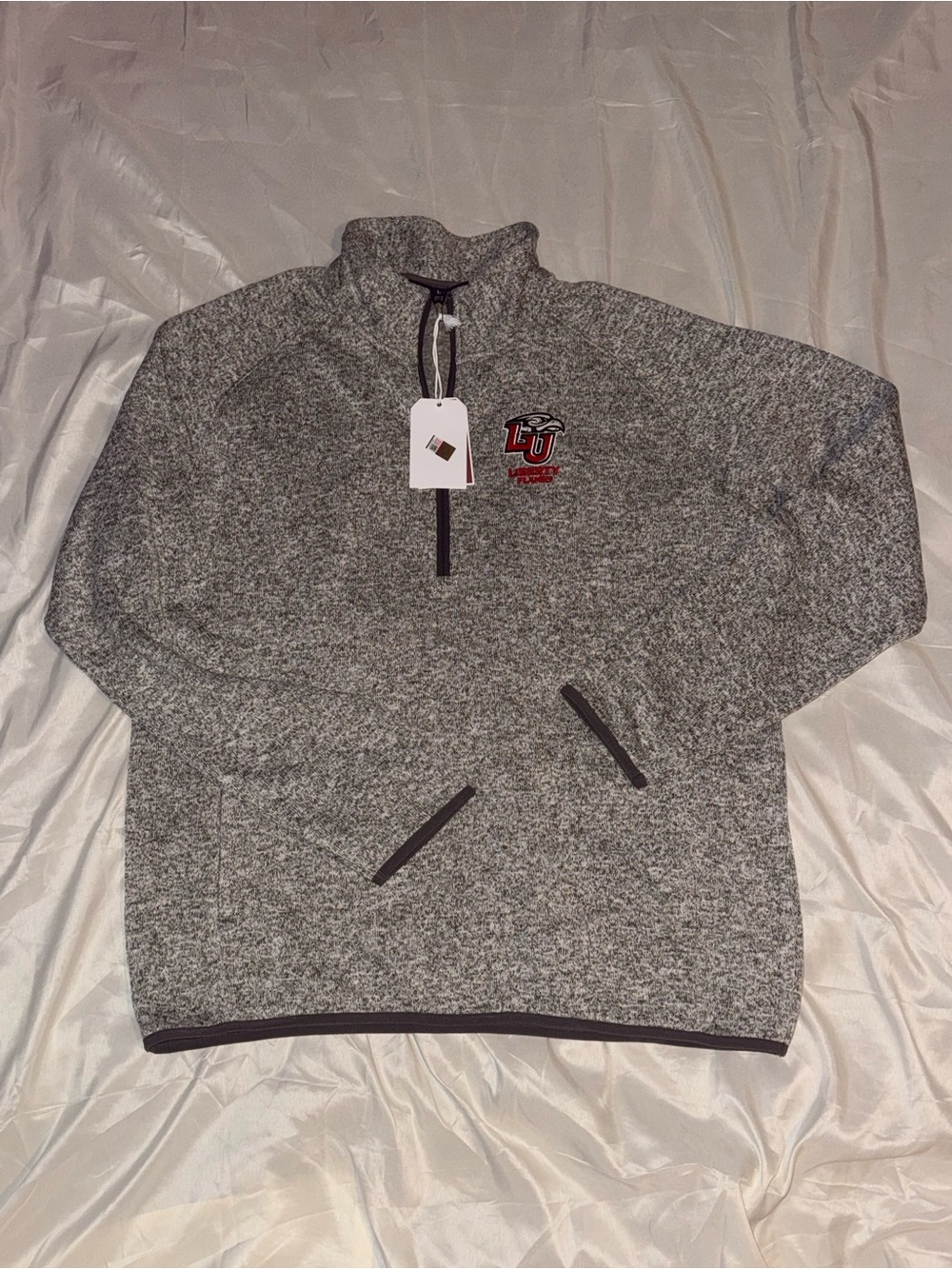 Liberty University Gray Quarter-Zip Woman’s Pull over